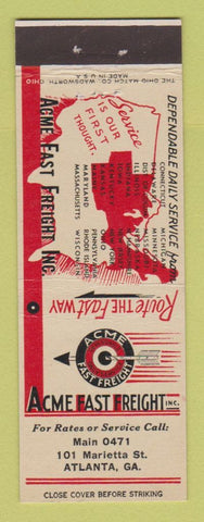 Matchbook Cover - Acme Fast Freight Trucking Atlanta GA
