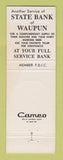 Matchbook Cover - State Bank of Waupun WI