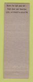 Matchbook Cover - Schlax Insurance Agency Kenosha WI