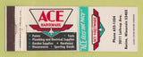 Matchbook Cover - Ace Hardware Racine WI