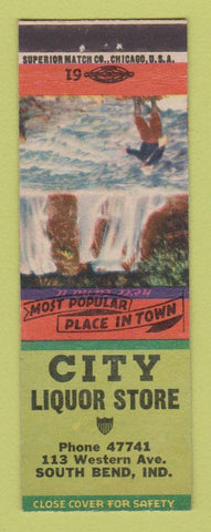 Matchbook Cover - City Liquor Store South Bend IN