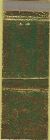 Matchbook Cover - Green Hills Country Club Millbrae CA
