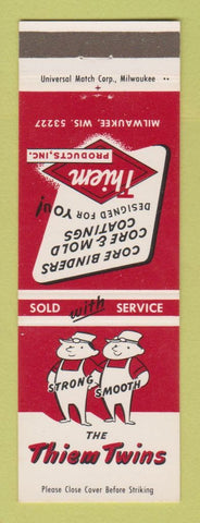 Matchbook Cover - Thiem Products Milwaukee WI