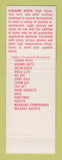 Matchbook Cover - Thiem Products Milwaukee WI