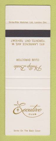 Matchbook Cover - Executive Club Toronto ON SAMPLE WEAR