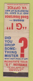 Matchbook Cover - Veterans Administration Insurance WEAR