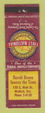 Matchbook Cover - First National Insurance Harold Brown Medford OR WORN