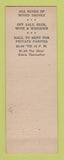 Matchbook Cover - Patzer's Place Lodi CA