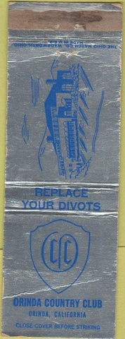 Matchbook Cover - Orinda Country Club Orinda CA WEAR