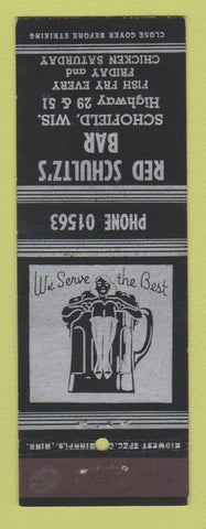 Matchbook Cover - Red Schultz's Bar Schofield WI girlie