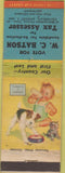 Matchbook Cover - Vote Batson Tax Assessor Montgomery TN