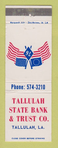 Matchbook Cover - Tallulah State Bank LA 1976