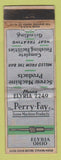 Matchbook Cover - Perry Fay Screw Machine Products Elyria OH WORN
