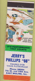 Matchbook Cover - Jerry's Phillips 66 East Moline IL Hillbilly
