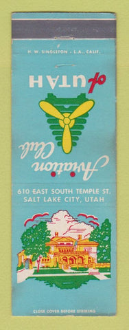 Matchbook Cover - Aviation Club of Salt Lake City UT