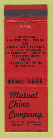 Matchbook Cover - Mutual China Company Indianapolis IN
