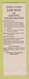 Matchbook Cover - Medallion Home Electricity Reddy Kilowatt
