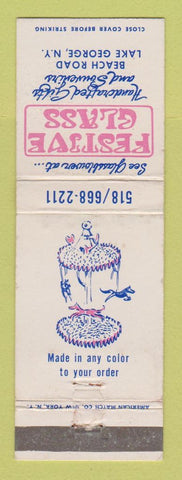 Matchbook Cover - Festive Glass Lake George NY WEAR