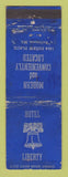 Matchbook Cover - Hotel Liberty Baltimore MD WORN