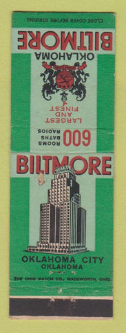 Matchbook Cover - Oklahoma Biltmore Hotel Oklahoma City OK