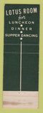 Matchbook Cover - La Salle Hotel Chicago IL Lotus Room WEAR