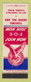 Matchbook Cover - Eagles Club Yakima WA WEAR