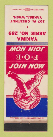 Matchbook Cover - Eagles Club Yakima WA WEAR