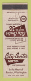 Matchbook Cover - City Center Motel Renton WA