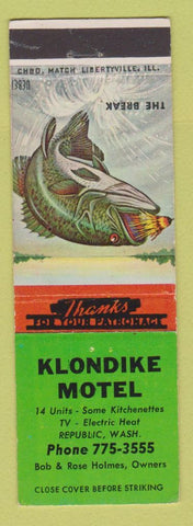 Matchbook Cover - Klondike Motel Republic WA