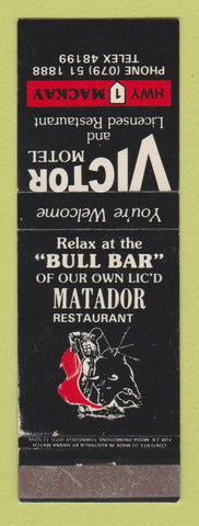 Matchbook Cover - Victor Motel Mackay Australia