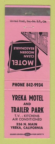 Matchbook Cover - Yreka Motel Trailer Park Yreka CA
