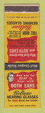 Matchbook Cover - Beltone Hearing Aid Glasses WEAR