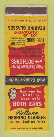 Matchbook Cover - Beltone Hearing Aid Glasses WEAR