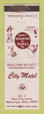 Matchbook Cover - City Motel Manistique MI WEAR