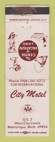 Matchbook Cover - City Motel Manistique MI WEAR