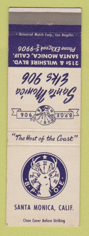Matchbook Cover - Elks Lodge Santa Monica CA