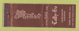 Matchbook Cover - Tally Ho Restaurant Park Ridge IL WEAR