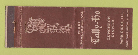 Matchbook Cover - Tally Ho Restaurant Park Ridge IL WEAR