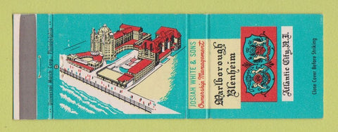 Matchbook Cover - Marlborough Blenheim Hotel Atlantic City NJ