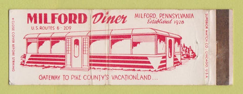 Matchbook Cover - Milford Diner Milford PA WEAR Full Length