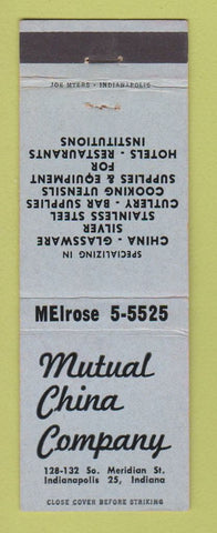 Matchbook Cover - Mutual China Company Indianapolis IN