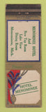 Matchbook Cover - Hotel Menominee MI WEAR