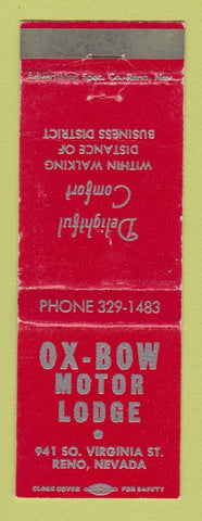 Matchbook Cover - Ox Bow Motor Lodge Reno NV WEAR
