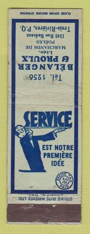 Matchbook Cover - Belanger & Proux Trois Rivieres QC WEAR