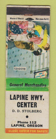 Matchbook Cover - Lapine Highway Center Lapine OR WEAR