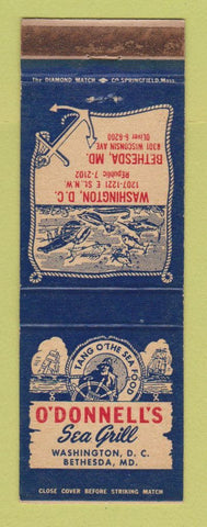 Matchbook Cover - O'Donnell's Seea Grill Washington DC Bethesda MD WEAR