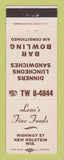 Matchbook Cover - Leon's Fine Foods Restaurant New Holstein WI