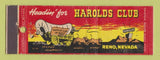 Matchbook Cover - Harolds Club Casino Reno NV Full Length