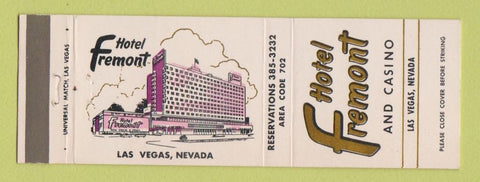 Matchbook Cover - Hotel Fremont Casino Las Vegas NV