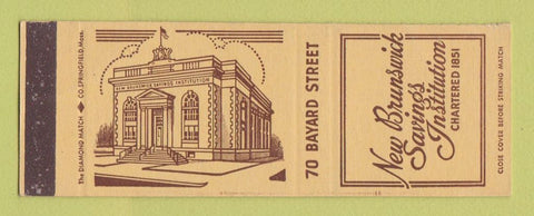 Matchbook Cover - New Brunswick Savings Bank WEAR